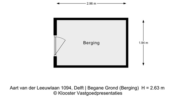 Plattegrond - Aart van der Leeuwlaan 1094, 2624 MB Delft - Begane grond (Berging).jpeg